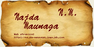 Najda Maunaga vizit kartica